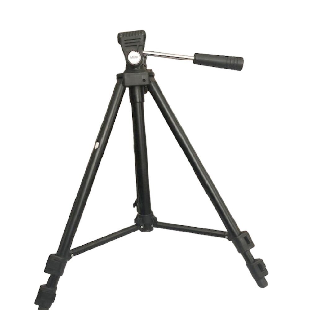 Sakar TR-2L Black Aluminum Tripod with 2-Way Head, 3-Section, 21.75-57.5\"